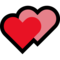 Two Hearts emoji on Microsoft